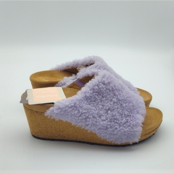 NWT BIRKENSTOCK NAMIKA TEDDY WEDGE IN LILAC EU 38 $170 - Picture 4 of 13